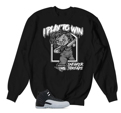 Retro 12 Wolf Grey Play To Win Sweater