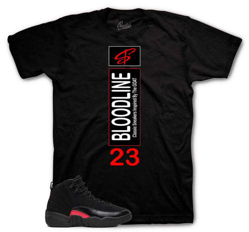Retro 12 Bloodline Heel Tab Shirt