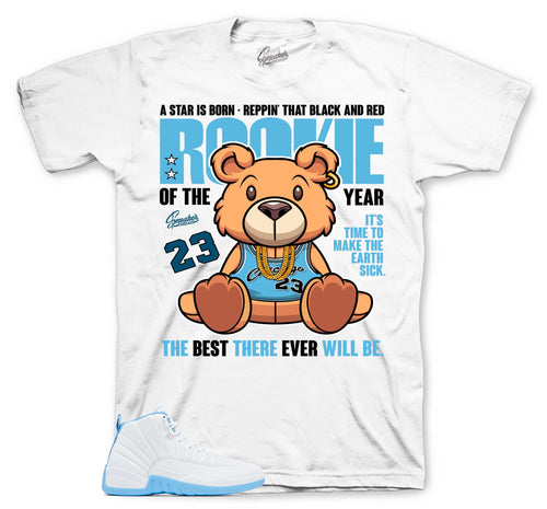 Retro 12 University Blue Rookie Bear Shirt