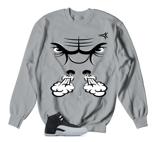 Retro 12 Wolf Grey Raging Face Sweater