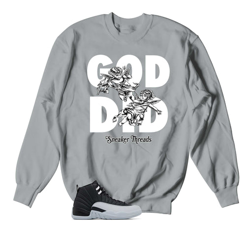 Retro 12 Wolf Grey God Did Sweater