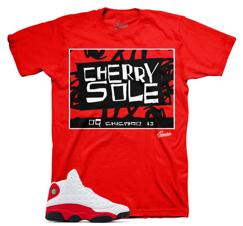 Retro 13 Chicago Cherry Sole Shirt
