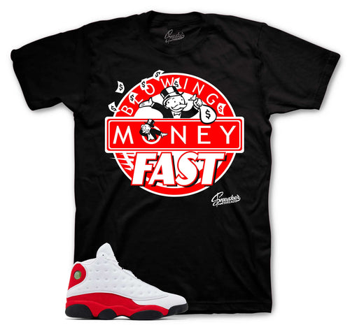 Retro 13 Chicago Blowing Money Fast Shirt