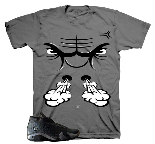 Raging Face Graphic T-Shirt | Jordan 14 Low Black Pack