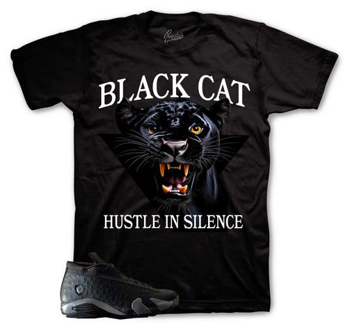 Hustle in Silence Graphic T-Shirt | Jordan 14 Low Black Pack