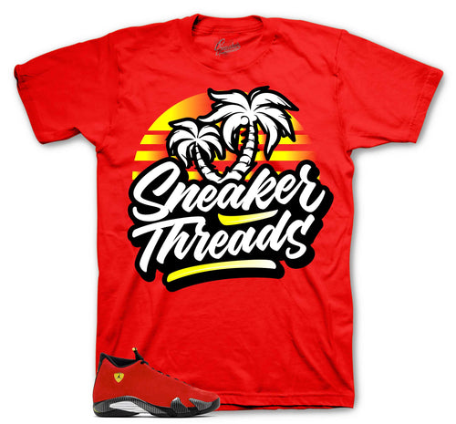 Retro 14 Challenge Red ST Palms Shirt