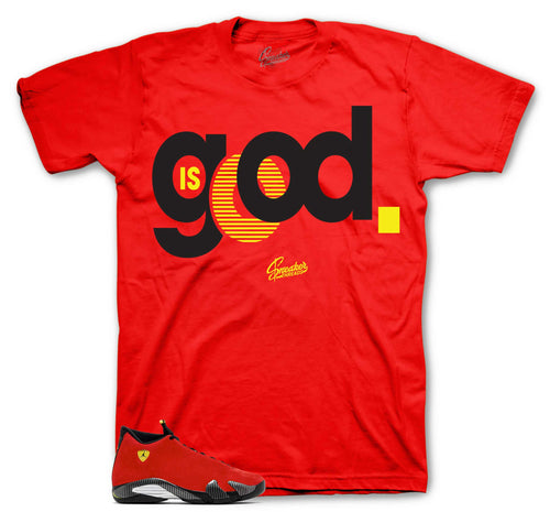 Retro 14 Challenge Red God Is Good Shirt