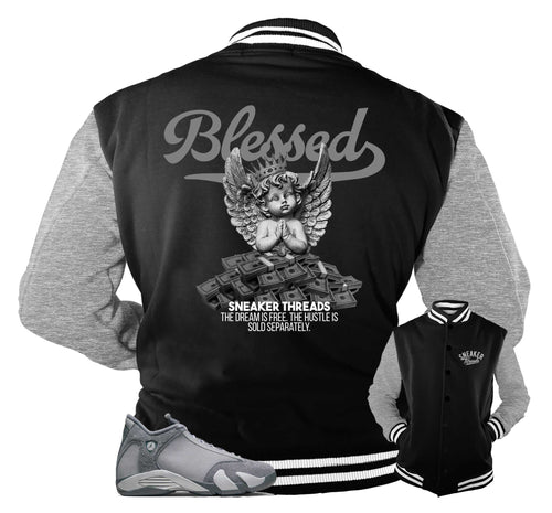 Retro 14 Flint Grey Blessed Angel Jacket