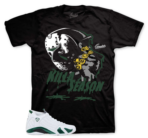 Killa Season Graphic T-Shirt | Jordan 14 Forest Green