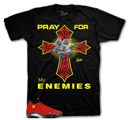 Retro 14 Challenge Red Pray For Enemies Shirt