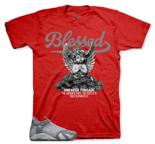 Retro 14 Flint Grey Blessed Angel Shirt