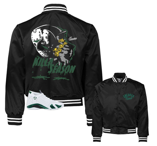 Killa Season Satin jacket | Jordan 14 Forest Green
