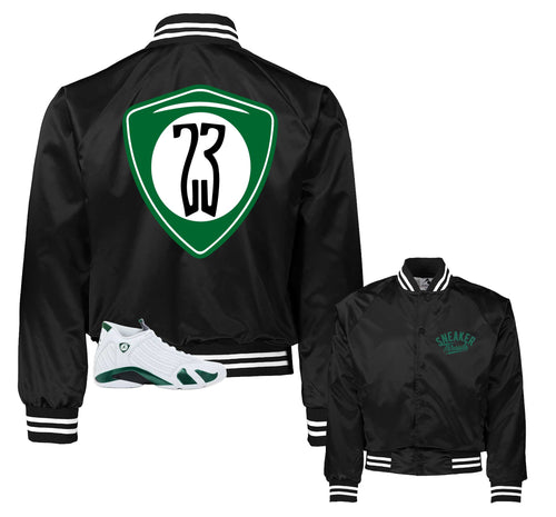Shield Satin jacket | Jordan 14 Forest Green