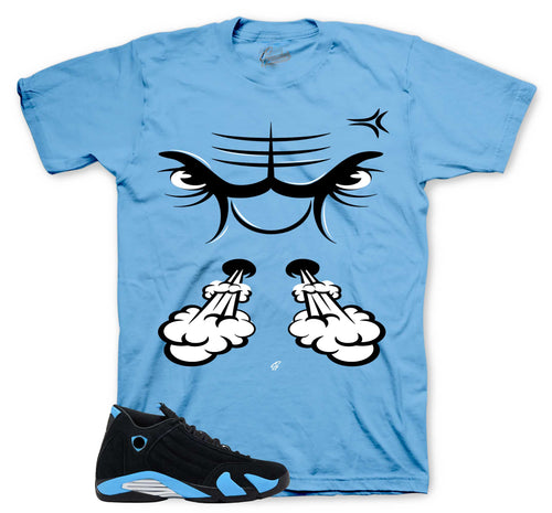 Retro 14 University Blue Raging Face Shirt
