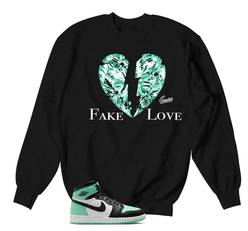 Retro 1 Green Glow Love Sweater