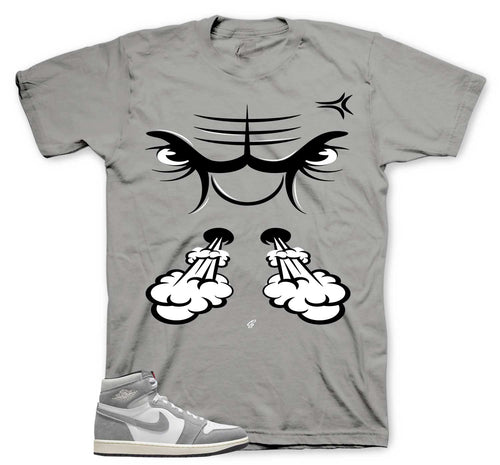Retro 1 Black Smoke Raging Face Shirt
