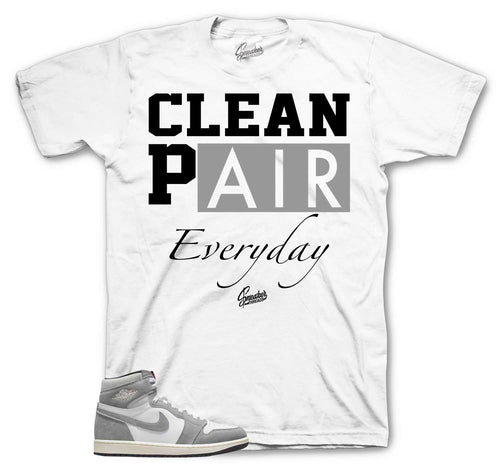 Retro 1 Black Smoke Grey Clean Pair Shirt