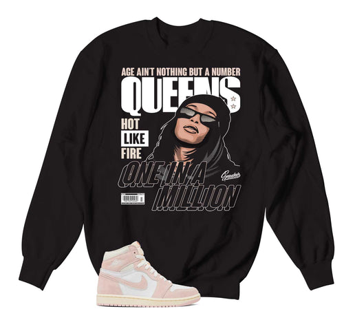 Retro 1 Washed Pink Queens Sweater