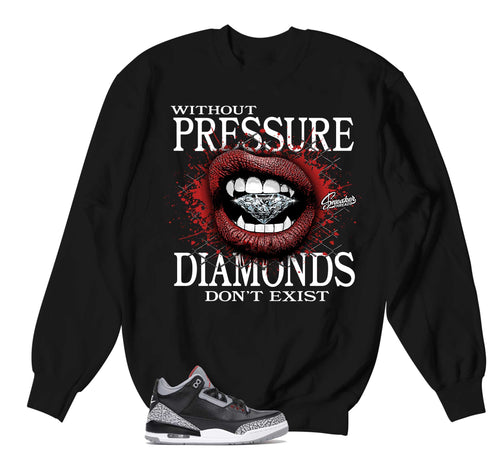 Retro 3 Black Cement No Pressure Sweater