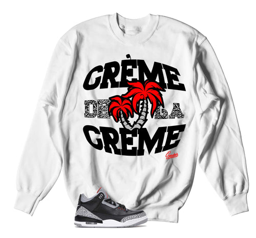 Retro 3 Black Cement Creme Sweater