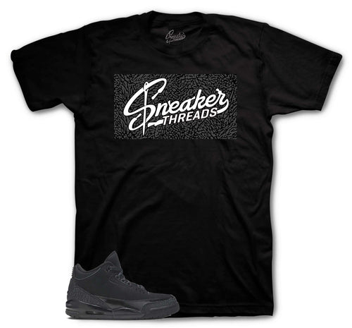 Retro 3 Black Cat Sneaker Threads Box Shirt