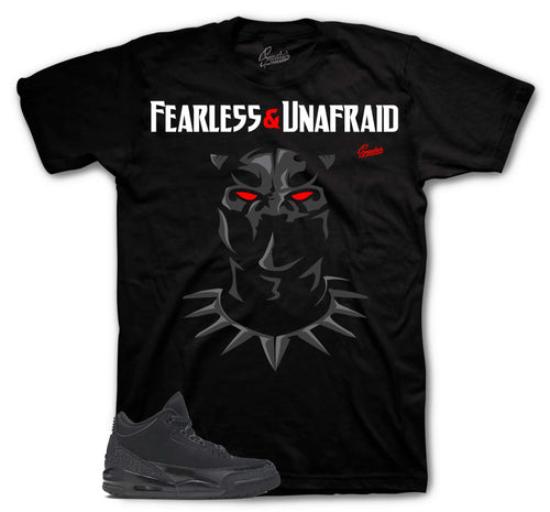 Retro 3 Black Cat Fearless Shirt