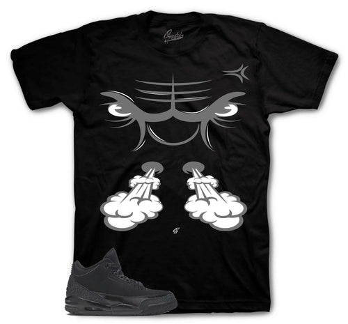 Retro 3 Black Cat Raging Face Shirt