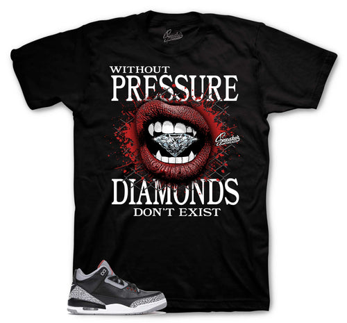 Retro 3 Black Cement Without Pressure Shirt