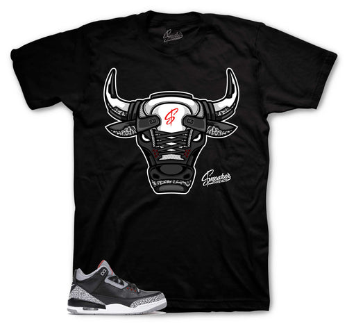 Retro 3 Black Cement War Bully Shirt