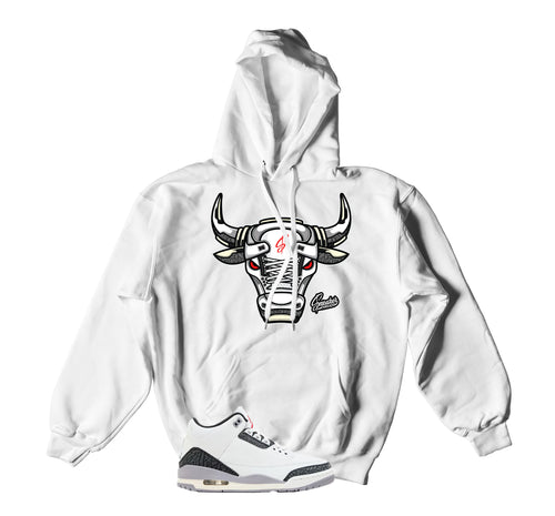 Retro 3 Cement Gray War Bully Hoody