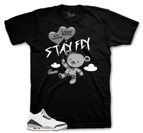 Retro 3 Cement Gray Money Over Love Shirt