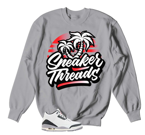 Retro 3 Cement Gray St Palms Sweater