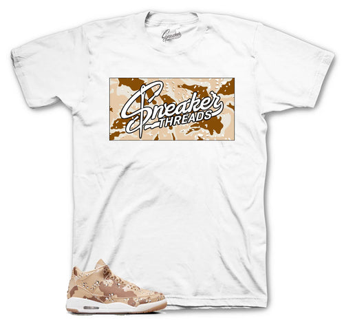 Retro 3 Desert Camo Sneaker Threads Box Shirt