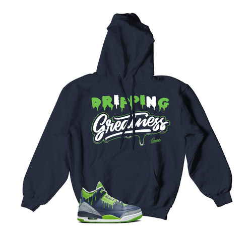 Retro 3 Hugo Drip Greatness Hoody