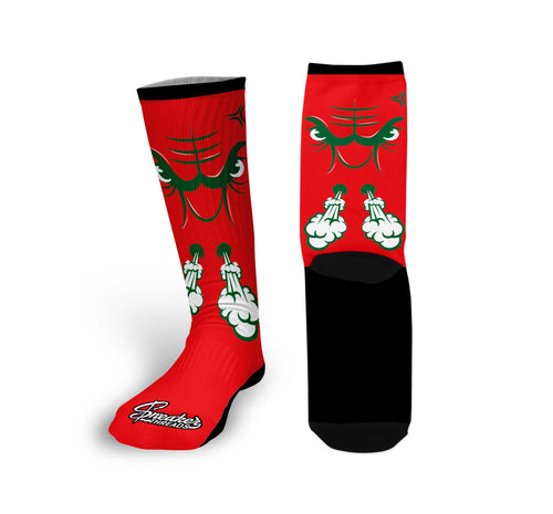 Retro 3 El Vuelo Raging Face Socks