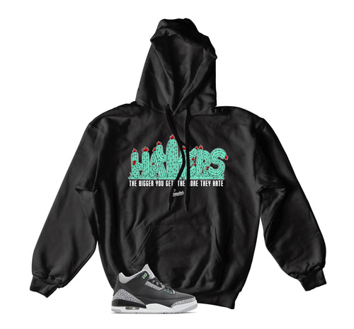 Retro 3 Green Glow Haters Hoody
