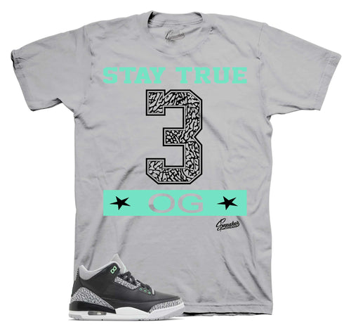 Retro 3 Green Glow Stay True Shirt