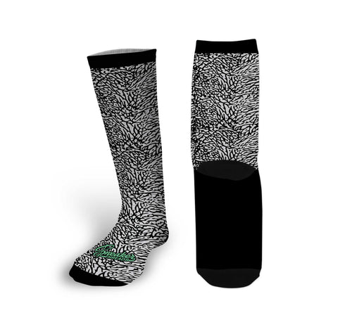 Green Glow All Over Socks