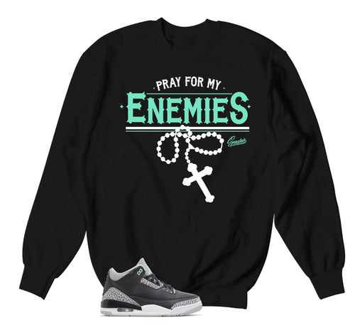 Retro 3 Green Glow Enemies Sweater