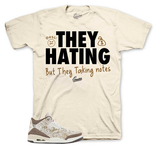 Retro 3 Laser Palomino They Hating Shirt