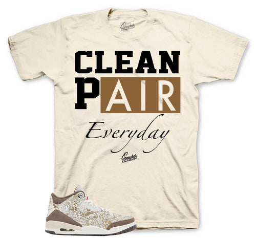 Retro 3 Laser Palomino Clean Pair Shirt
