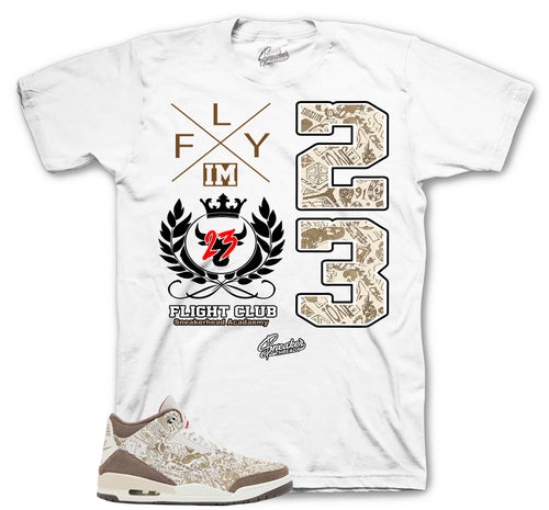 Retro 3 Laser Palomino Flight Crest Shirt