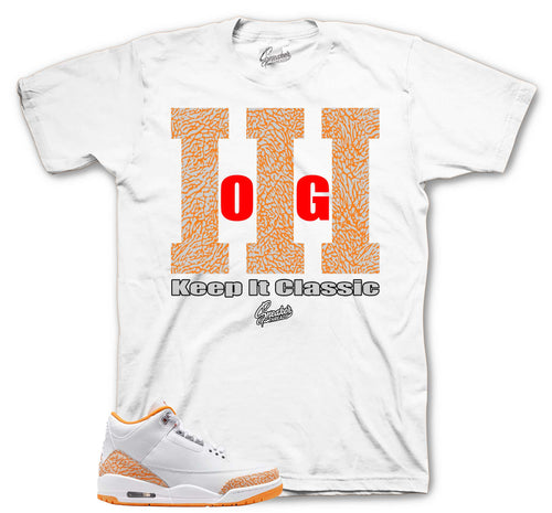 Retro 3 Orange Citrus Keep It Classic Shirt