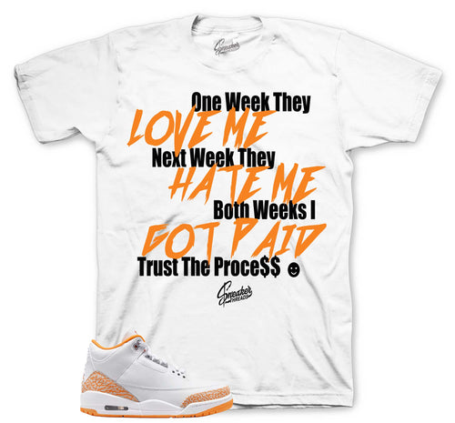 Retro 3 Orange Citrus Trust The Process Shirt