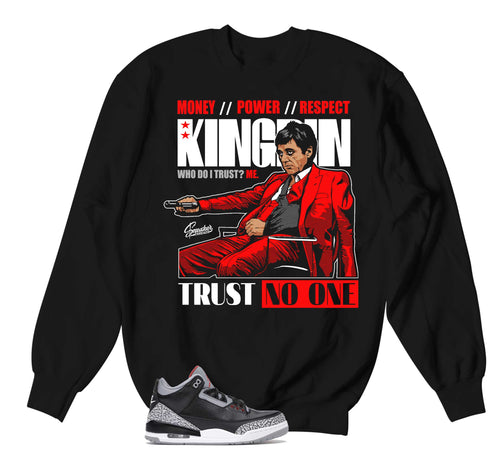 Retro 3 Black Cement Trust issues Sweater