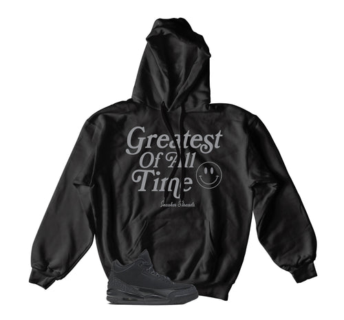 Retro 3 Black Cat Goat Hoody