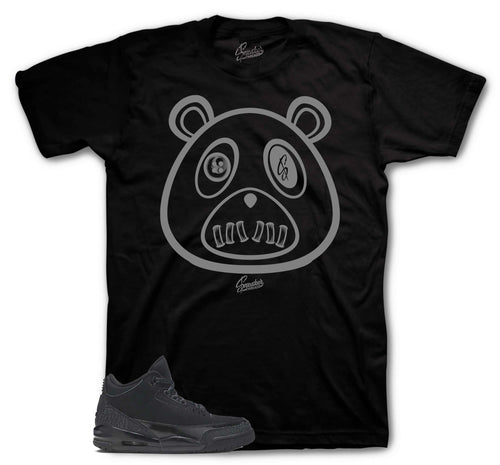 Retro 3 Black Cat ST Bear Shirt