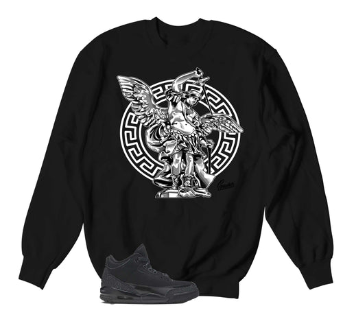 Retro 3 Black Cat Archangel Sweater