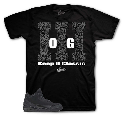 Retro 3 Black Cat Keep It Classic Shirt
