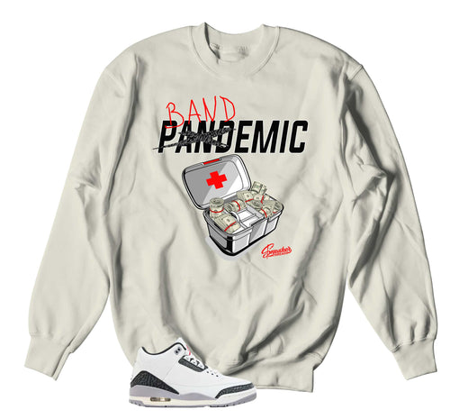 Retro 3 Cement Gray Bandemic Sweater